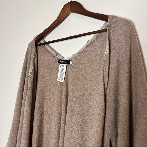 Lauren Ralph Lauren Ruana Shawl with Pockets - Picture 3 of 6